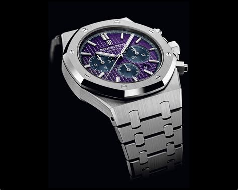 audemars piguet royal oak gold purple dial|Audemars Piguet 15500 retail price.